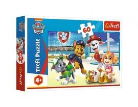 Puzzle Ve světě štěňat Tlapková patrola/Paw patrol 33x22cm 60 dílků v krabici 21x14x4cm