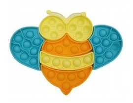 Pop It - Praskající bubliny, silikonová, antistresová spol. hra, Puzzle včelka