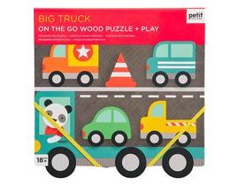 Petitcollage Robustné drevené puzzle Big Truck