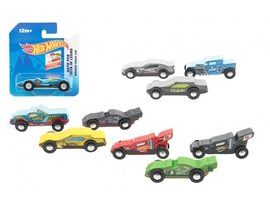 Auto / Formula Hot Wheels drevené 9cm mix druhov na karte 12m + Cena za 1ks