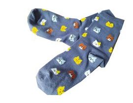 Ponožky s mačičkami - šedé