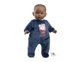Llorens 14247 BABY ZAREB - realistická panenka miminko s měkkým látkovým tělem - 42 cm