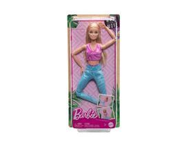 barbie v pohybu - Blondýnka s modrých legínách HRH27