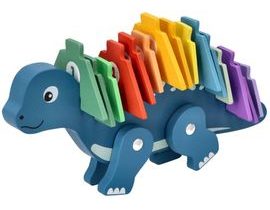 Edukační hračka puzzle s čísly, Adam Toys, Dinosaurus - modrý, Adam Toys