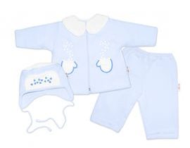Kabátek, čepička a kalhoty Baby Nellys ®- sv. modrá, vel. 68