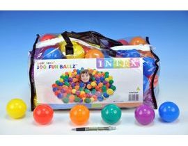 Míček do hracích koutů 6,5cm barevný 100ks v plastové tašce od 24 měsíců
