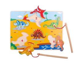 Bigjigs Toys Drevené chytanie dinosaurov