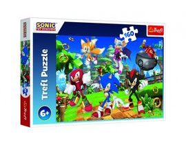 Puzzle Sonic a přátelé/Sonic The Hedgehog 41x27,5cm 160 dílků v krabici 29x19x4cm