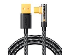 Úhlový kabel k USB-A / Type-C / 3A / 1,2 m Joyroom S-UC027A6 (černý)