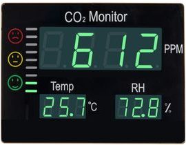 Detektor oxidu uhličitého s alarmom Hutermann CO2-2008, „Air Exhale“