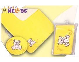 Baby Nellys Deka/dečka froté/velur - Medvídek Teddy Bear - krémová