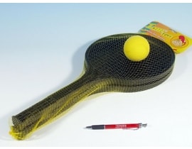 Soft tenis plast čierny + loptička 53cm v sieťke Cena za 1ks