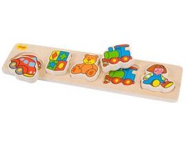 Bigjigs Baby Drevené vkladacie puzzle hračky