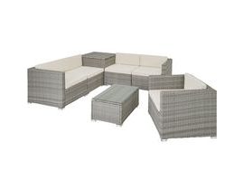 Tectake 403724 Záhradný Rattan Furniture Pisa