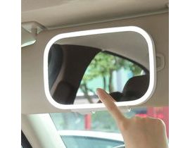 Podsvietené kozmetické zrkadlo v aute - biele