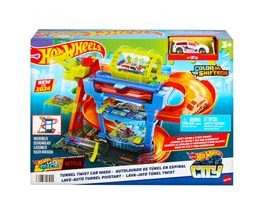 Hot Wheels City color shifters automyčka s otočným tunelem HTN80