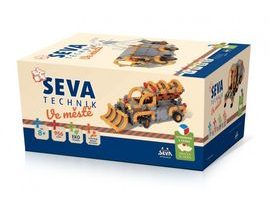 Stavebnice SEVA TECHNIK Ve městě plast 956 dílků v krabici 27x38x18cm