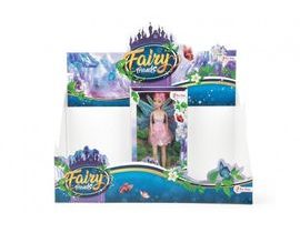 Fairy Doll s krídlami plastovými 17 cm ružové šaty v krabici 10,5x19x13cm 12ks v krabici