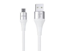 Kabel USB-Micro USB Vipfan Colorful X09, 3A, 1,2 m (bílý)