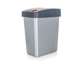 KEEEPER Koš odpadkový 25 l, 47,5 x 39,5 x 24 cm, šedý