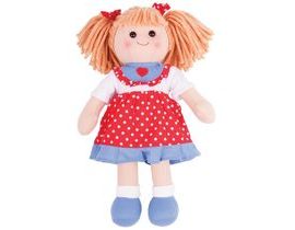 Bigjigs Toys Látková bábika Emily 34 cm