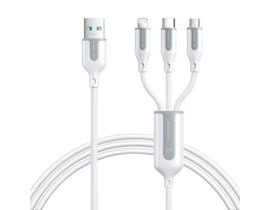 USB kabel Joyroom S-1T3066A15, 3 v 1, 66W/kabel 1,2 m (bílý)