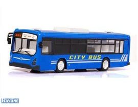 Mestský autobus s otváracími dverami 33cm modrý