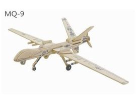 Robotime Wooden Jigsaw 3D Puzzle Drone MQ 9