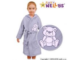 Baby Nellys Dětský župan - Medvídek Teddy Bear, 98/104 - šedý