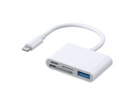 Adaptér Lightning na USB OTG Čtečka karet SD Joyroom S-H142, microSD (bílá)