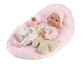 Llorens 73808 NEW BORN HOLČIČKA - realistická panenka miminko s celovinylovým tělem - 40 cm