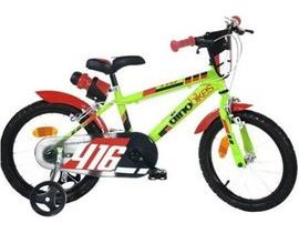 DINO Bikes - Dětské kolo 16 "416US - zeleno - černý 2020