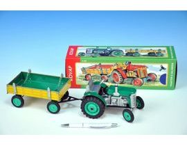 Traktor Zetor s prívesom zelený na kľúčik kov 28cm Kovap v krabičke Cena za 1ks