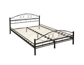 Tectake 404515 Kovová posteľ Dvojou romantikou vrátane lamelov