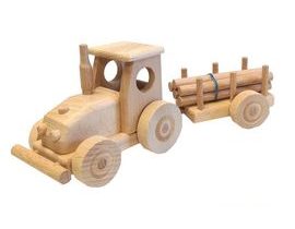 Ceeda Cavity - dřevěné auto - Traktor s vlečkou - malý