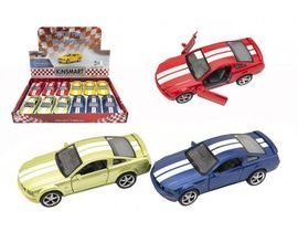 Auto Kinsmart 2006 Ford Mustang GT 1:38 12,5 cm kov/plastové 4 farby pre batoh 12ks v krabici