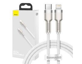 USB-C kabel pro Lightning Baseus Cafule, PD, 20W, 1m (bílý)