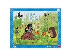 Puzzle deskové Krtek a jahody 29x37cm 40 dílků ve fólii