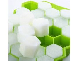 Silikonová forma na led s víkem 37 kostek - zelená (APT)