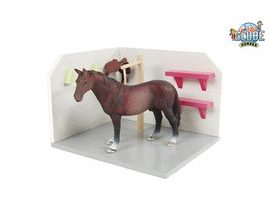 Dřevěný mycí box pro koně 1:24