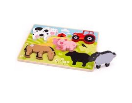 Bigjigs Toys Vkládací puzzle farma