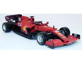 Bburago 1:43 Ferrari Racing F1 SF21 #55 (Carlos Sainz) s helmou - tvrdá case