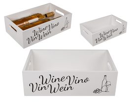 Drevená box, víno Wein Vino VIN,