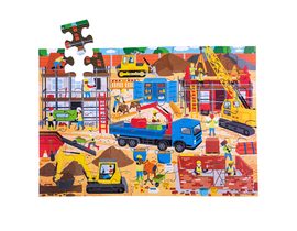 Bigjigs Toys Podlahové puzzle Staveniště 48dílků