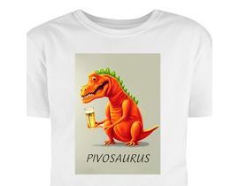 T -shirt s tlačou: pivosaurus