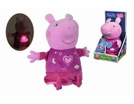 Peppa Pig 2v1 plyšový usínáček, hrající + světlo, růžový, 25 cm