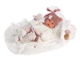 Llorens 63576 NEW BORN HOLČIČKA - realistická panenka miminko s celovinylovým tělem - 35 cm