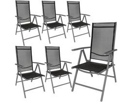 Tectake 404364 6 záhradné stoličky hliník