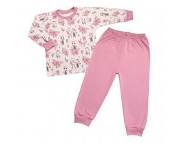 Dětské pyžamo 2D sada, triko + kalhoty, Rabbit Painter, Mrofi, pudrově růžová, vel. 104