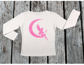 KIDSBEE Dívčí bavlněné tričko Fairy - bílé, vel. 98